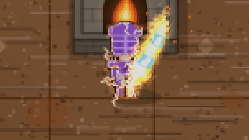 Hero smelting iron bars at a furnace