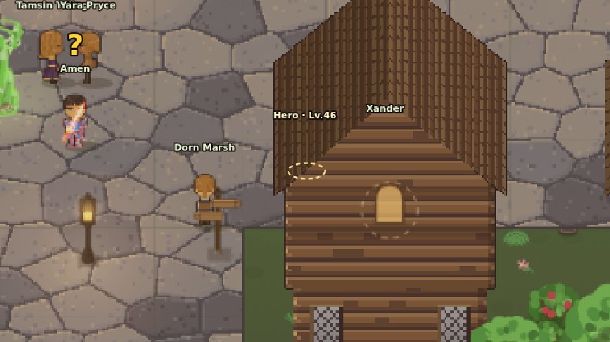Level 46 Hero jumping through Hollow Market