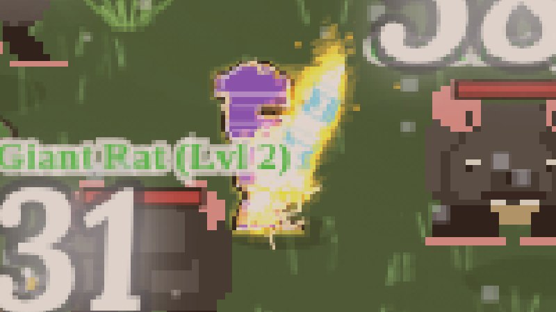 Hero attacking with a long sword