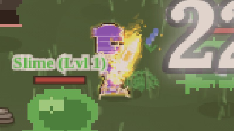 Hero attacking with a short sword