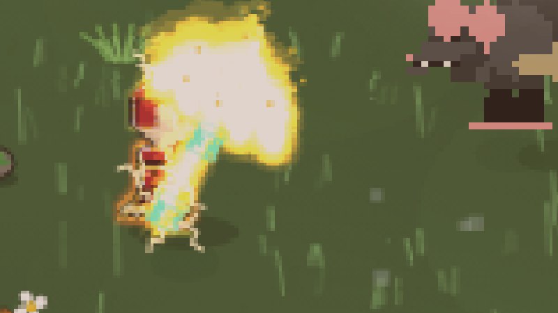 Hero casting a spell with a staff