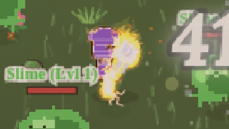Hero attacking with a war hammer